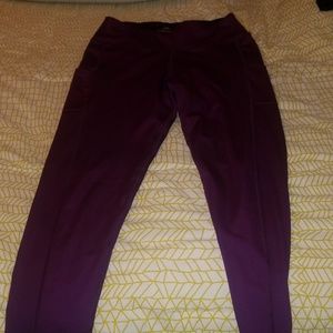 Purple running tights